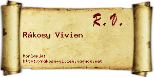 Rákosy Vivien névjegykártya
