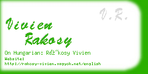 vivien rakosy business card